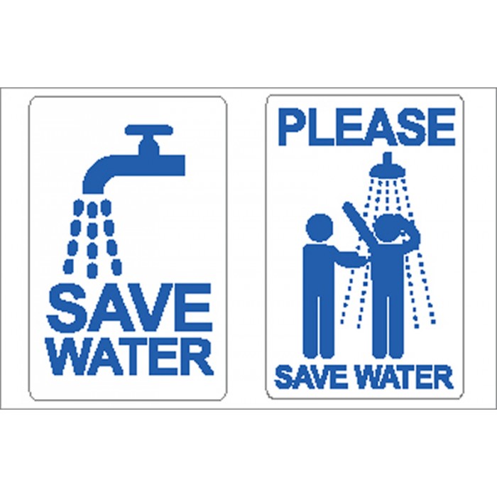 Aufkleber "Save water"