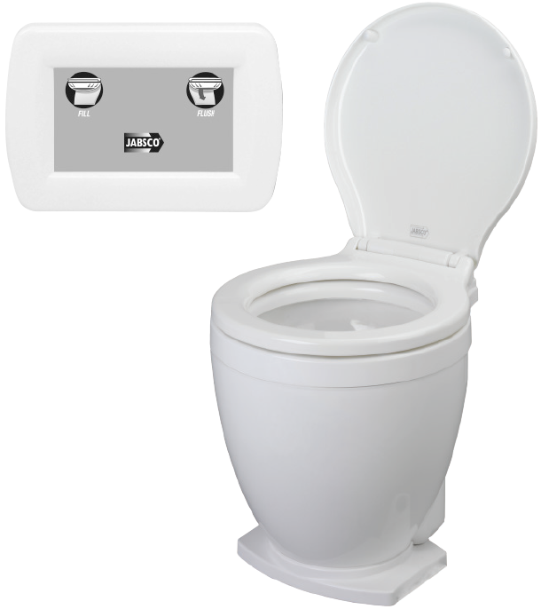Jabsco-Toilette Lite Flush mit Wandschalter