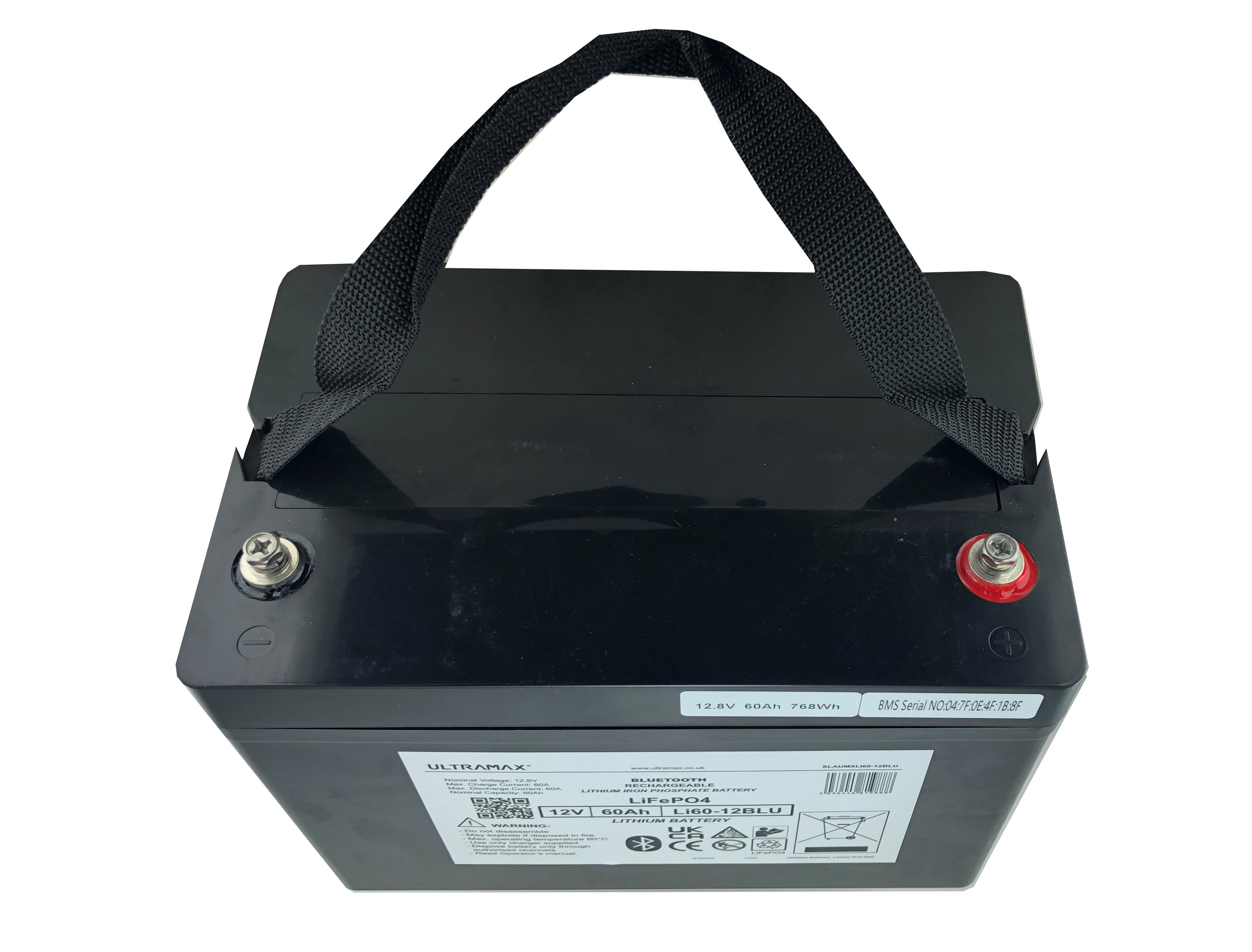 Ultramax LiFePo 12V 60Ah mit Bluetooth