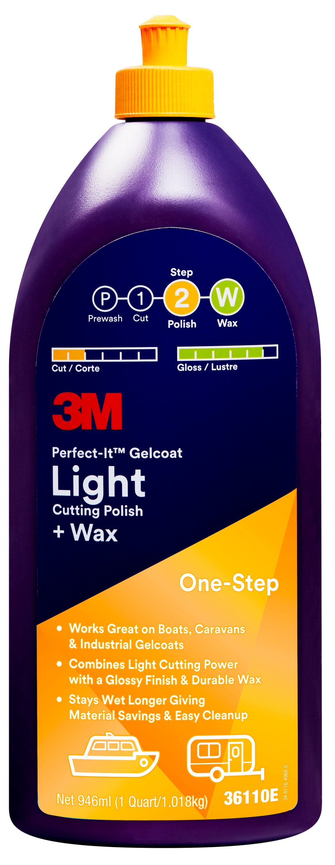 3M Perfect-It Gelcoat Light Cutting Polish & Wax