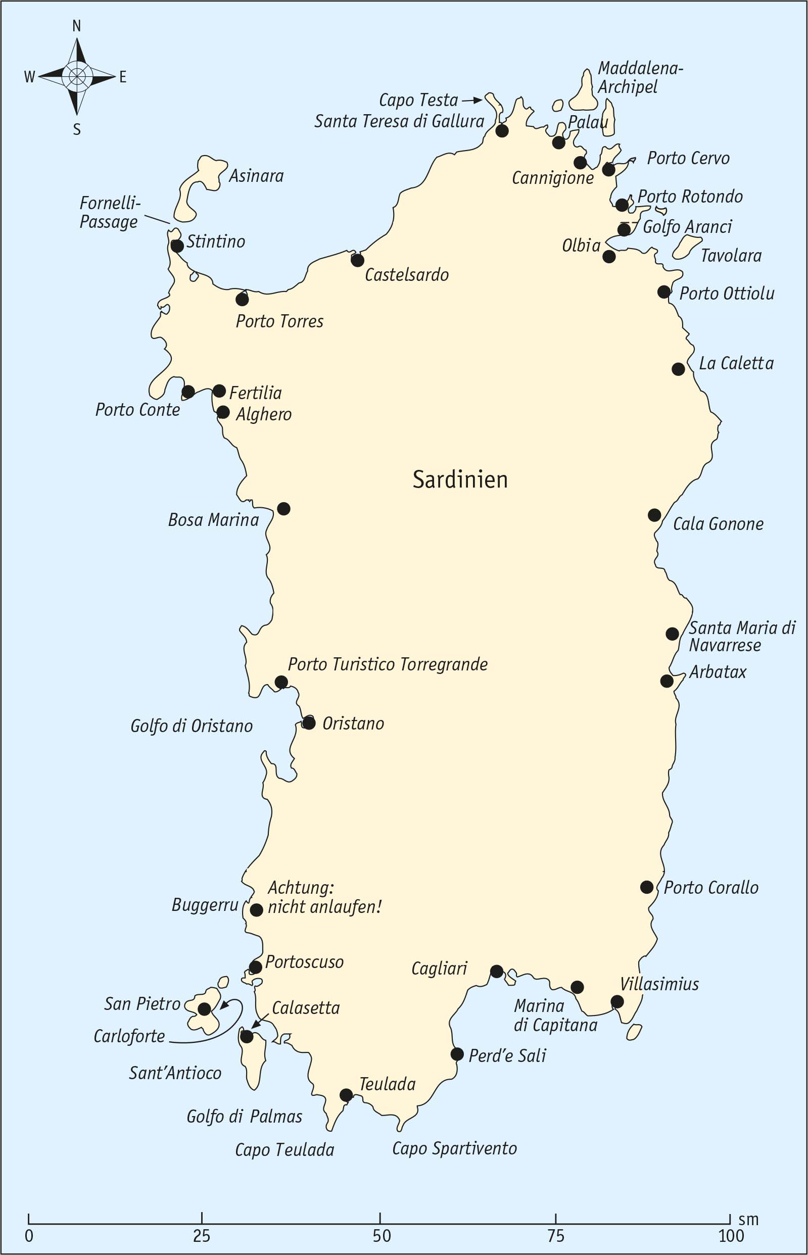 Korsika, Sardinien und Elba