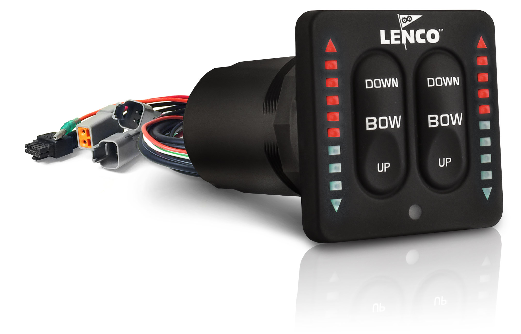 Lenco Doppelwippschalter PRO-LED