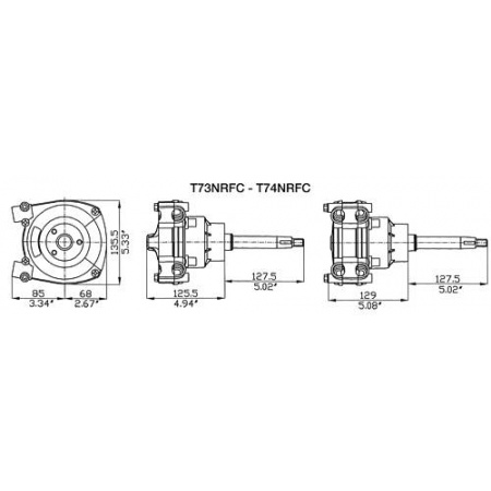 Uflex Lenkgetriebe T73NRFC mit Reibungsbremse