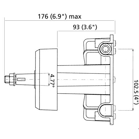 Uflex Lenkgetriebe T85 schwarz/weiß