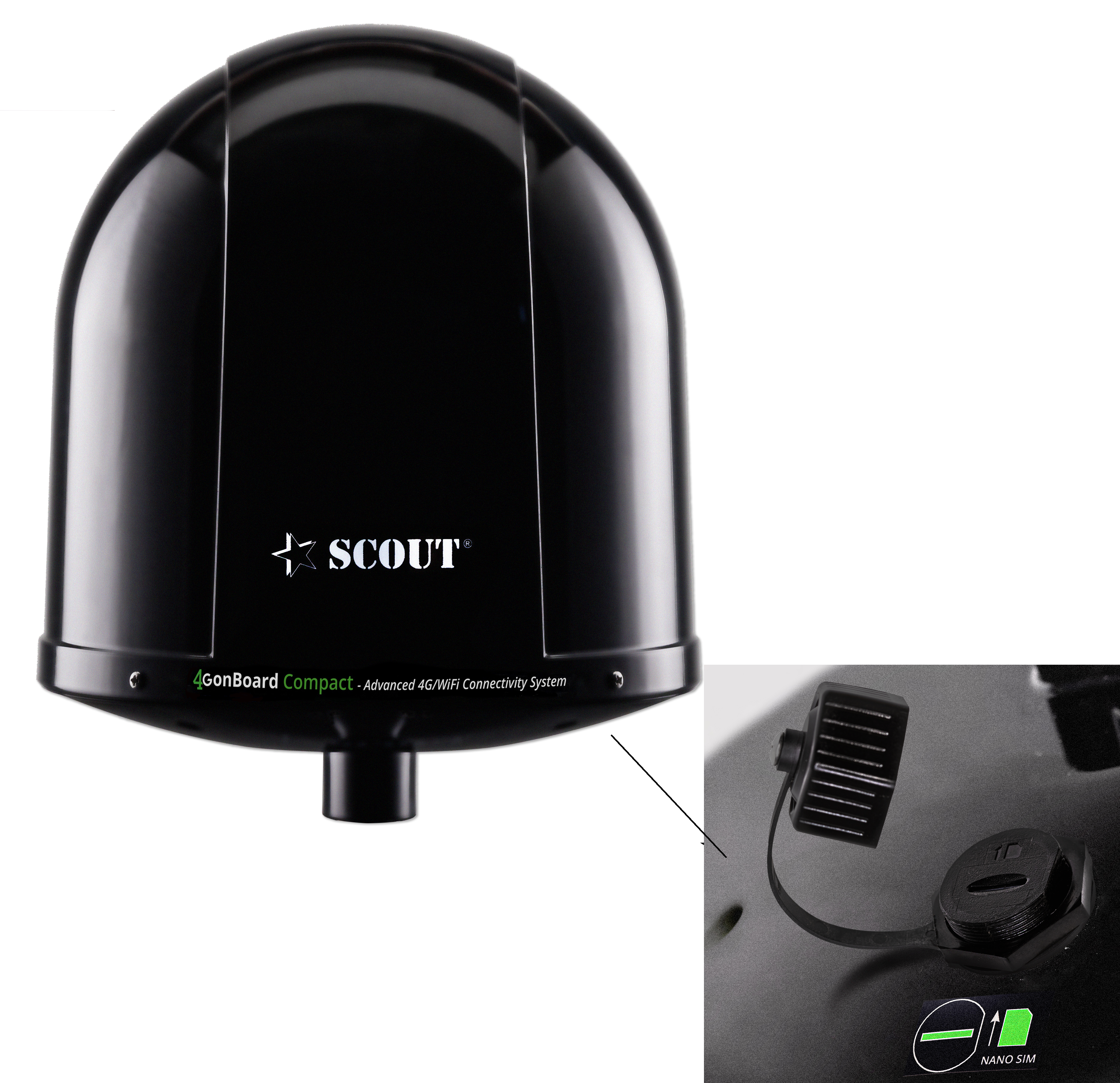 Scout 4G onBoard Compact Basic Antenne - schwarz