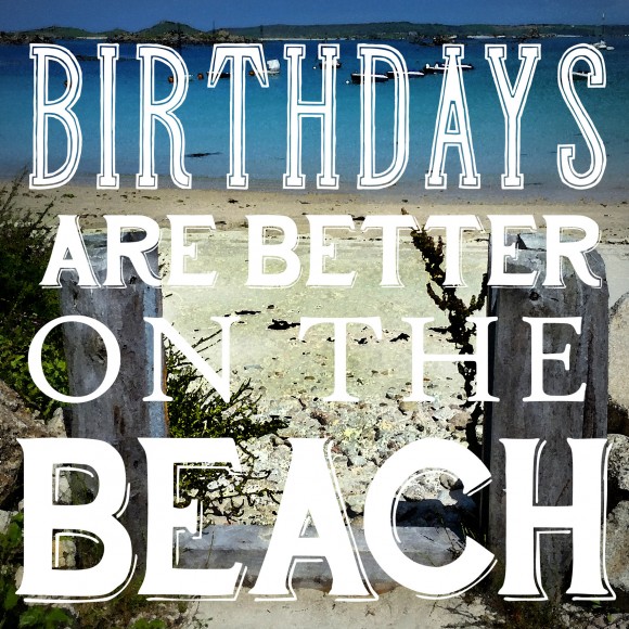 Glückwunschkarte Geburtstag Beach