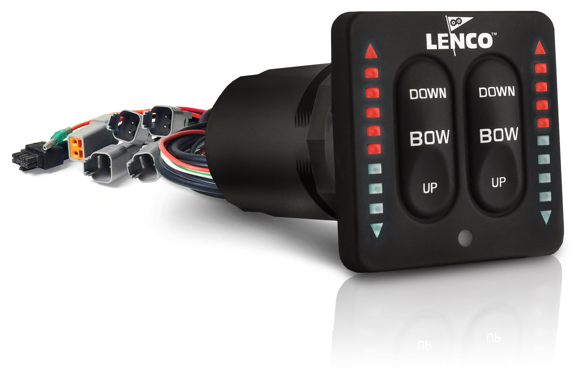 Lenco Doppelwippschalter DUAL-PRO-LED