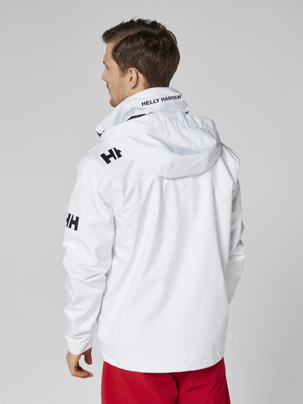 HH Crew Hooded Midlayer Jacke mit Kapuze in weiß