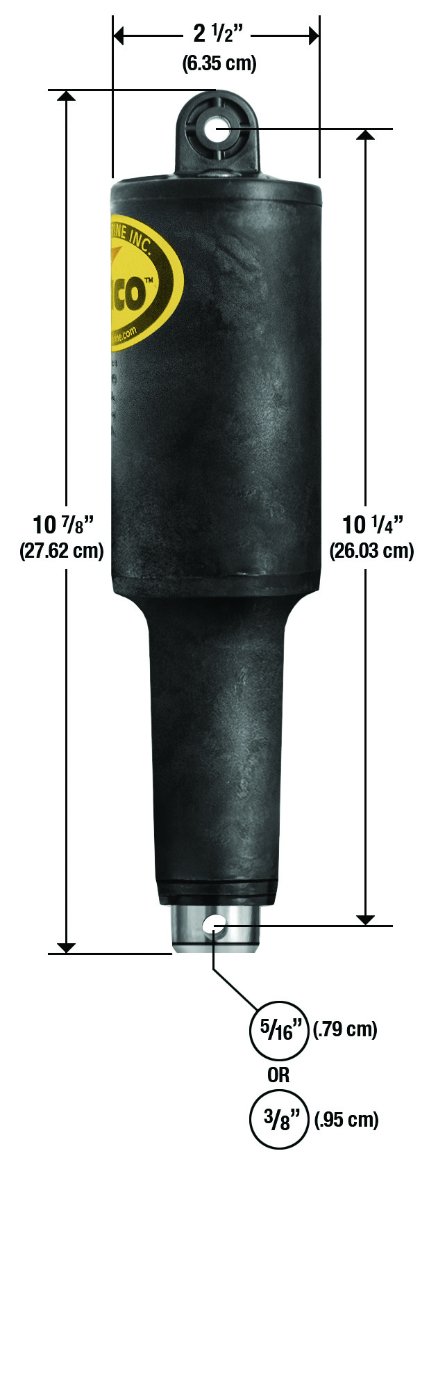 Lenco Trimmzylinder 101XDS short / 2-1/4" (5.715 cm)